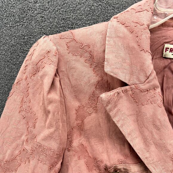 Free People Jacket Womens Small Pink James Jacquard Military Blazer - Picture 6 of 16